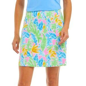 IBKUL Womens Allison Print Knit Golf Skort Tropical M Pickleball Tennis